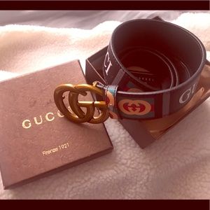 Authentic Italian leather custom Gucci belt